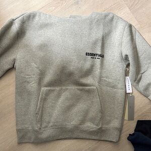 Essentials Light Gray Crewneck Sweater